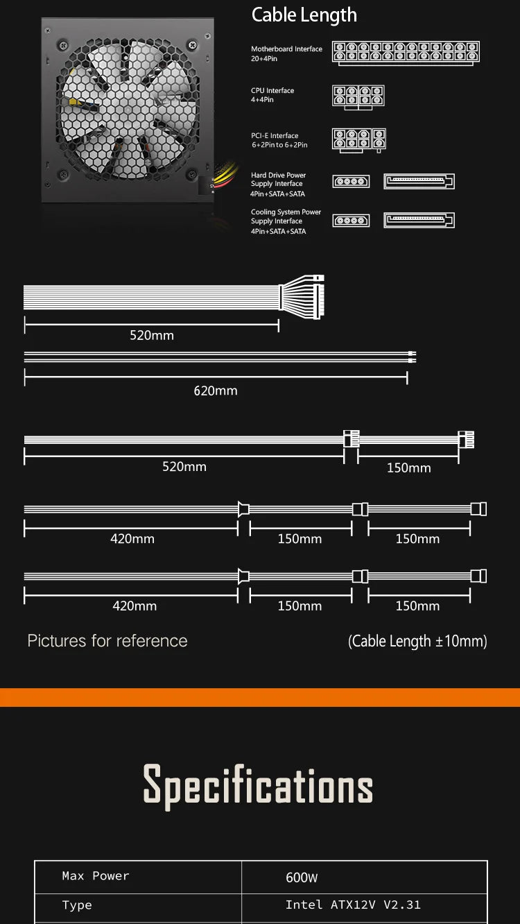 RGB Gaming Power Supply