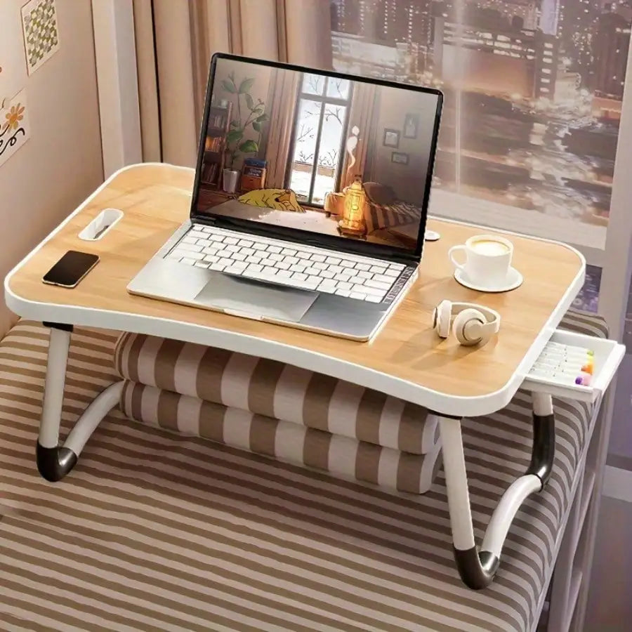 Portable Foldable Laptop Desk with Cup Holder