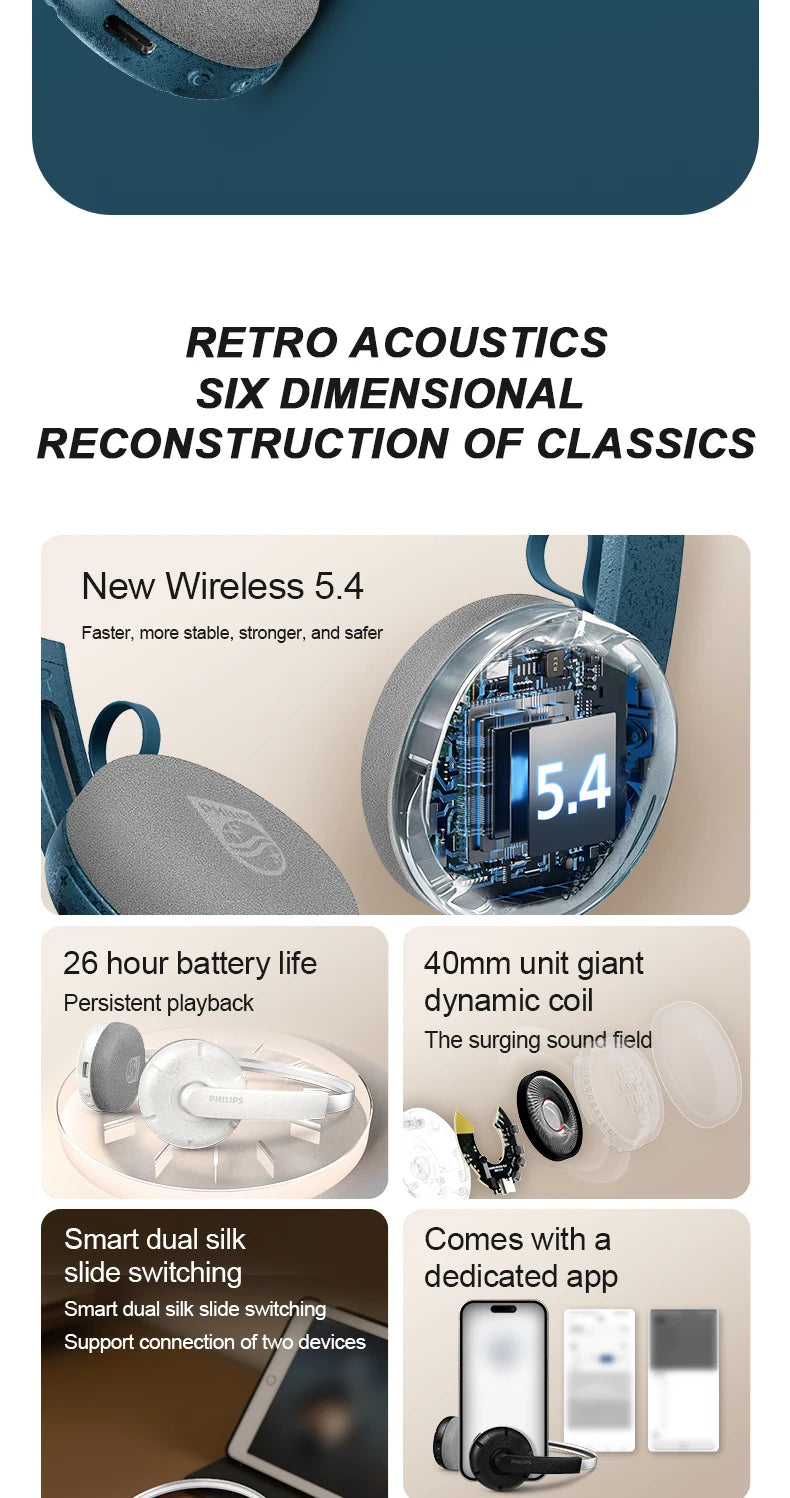 Philips TAH2000 Bluetooth Headphones