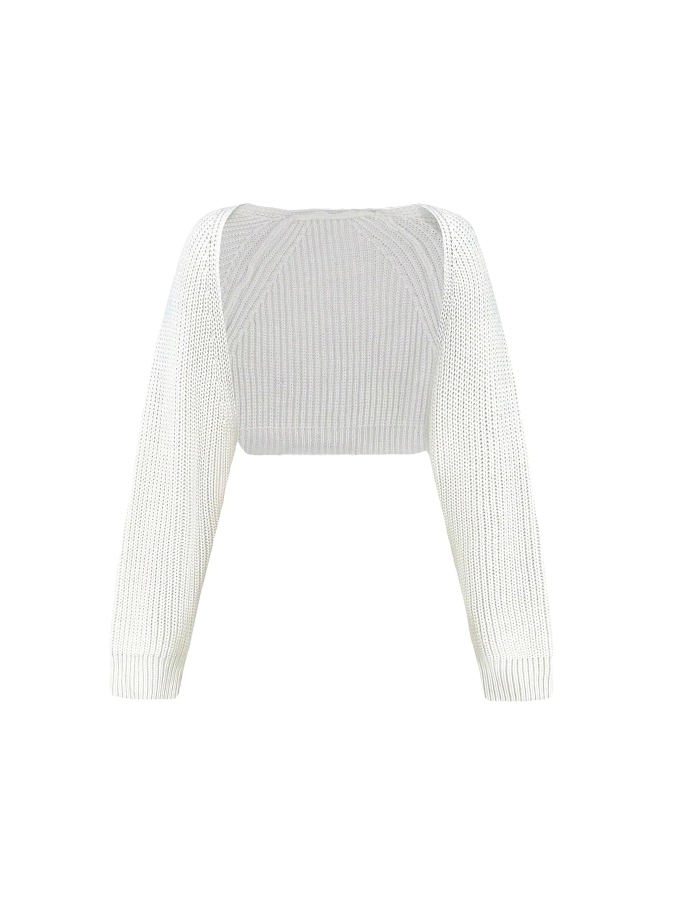 Elegant Solid Color Ribbed Knitted Cardigan