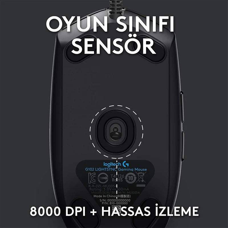 Logitech G102 Gaming Mouse 8000DPI