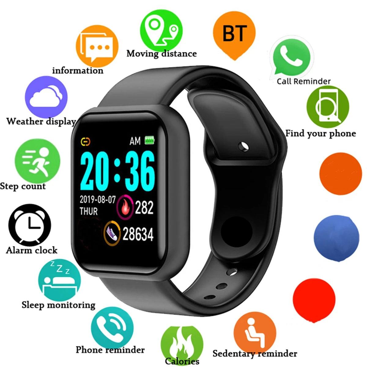 Fitness Smartwatch Android iOS Compatible