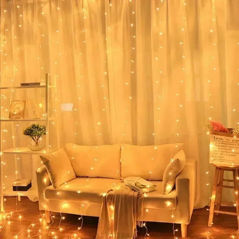 USB LED Curtain String Lights