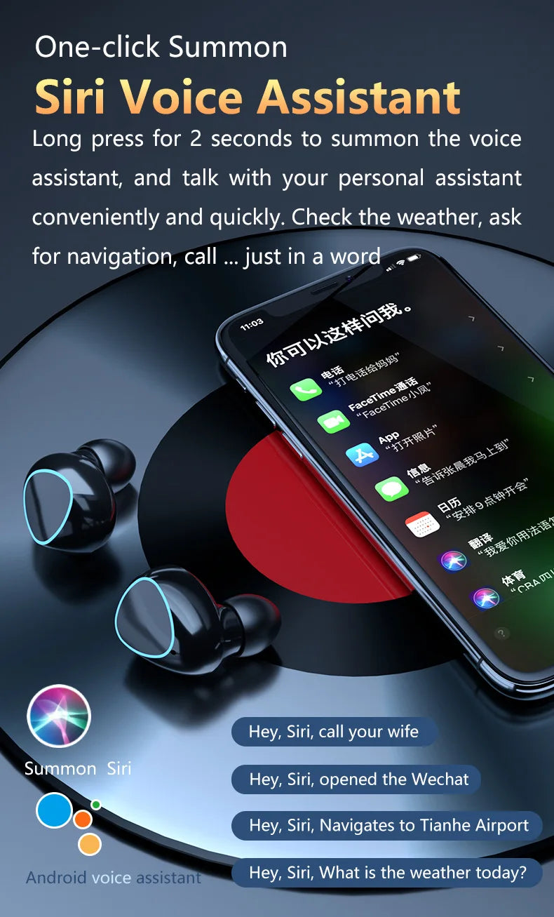 M10 Wireless Earphones Power Bank