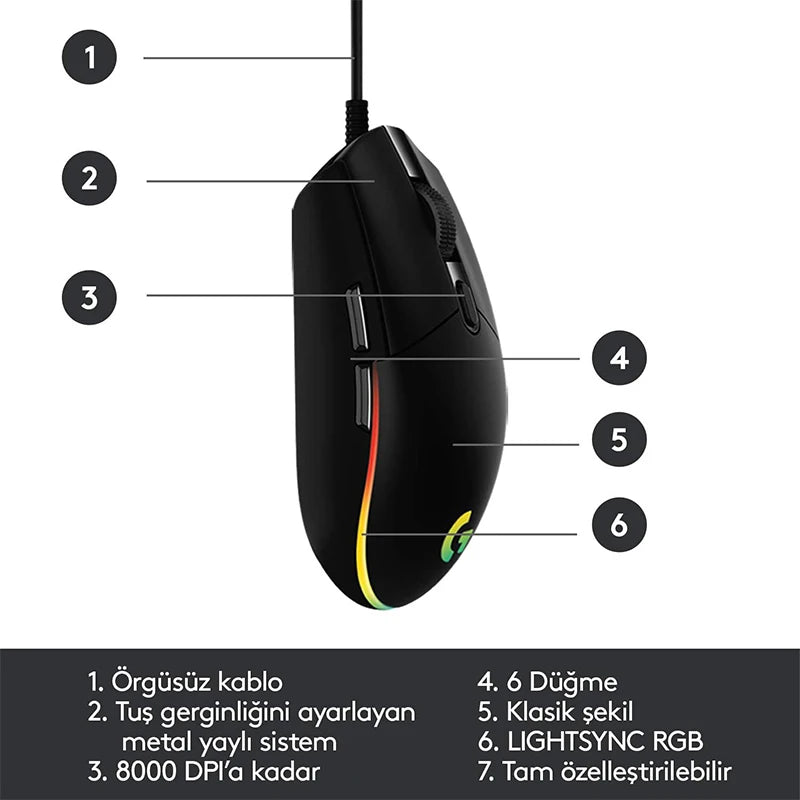 Logitech G102 Gaming Mouse 8000DPI