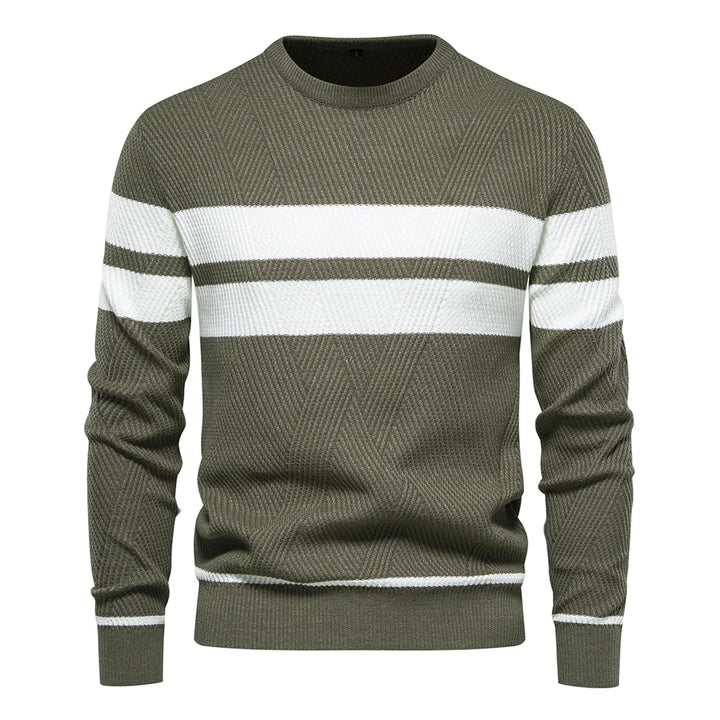 Men’s Patchwork Pullover Sweater