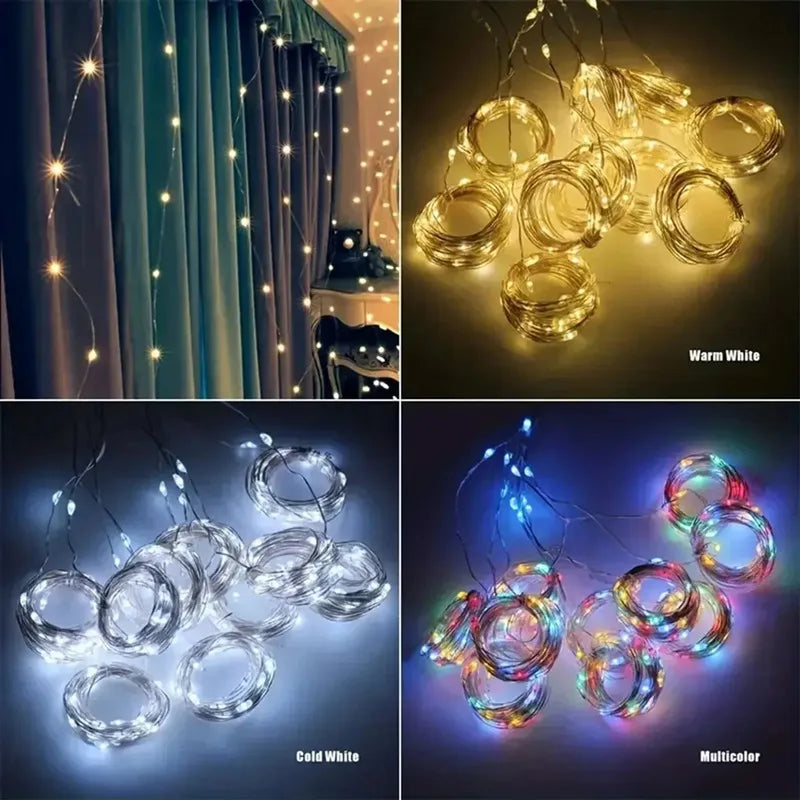 USB LED Curtain String Lights