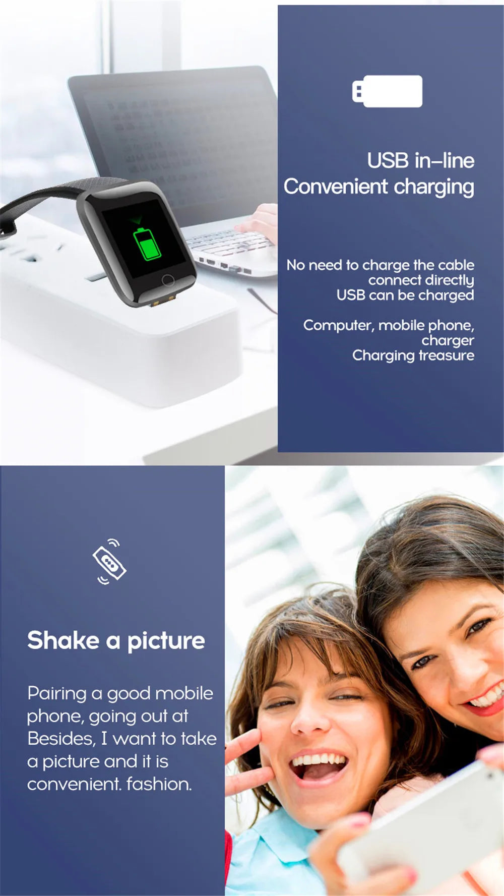 Fitness Smartwatch Android iOS Compatible