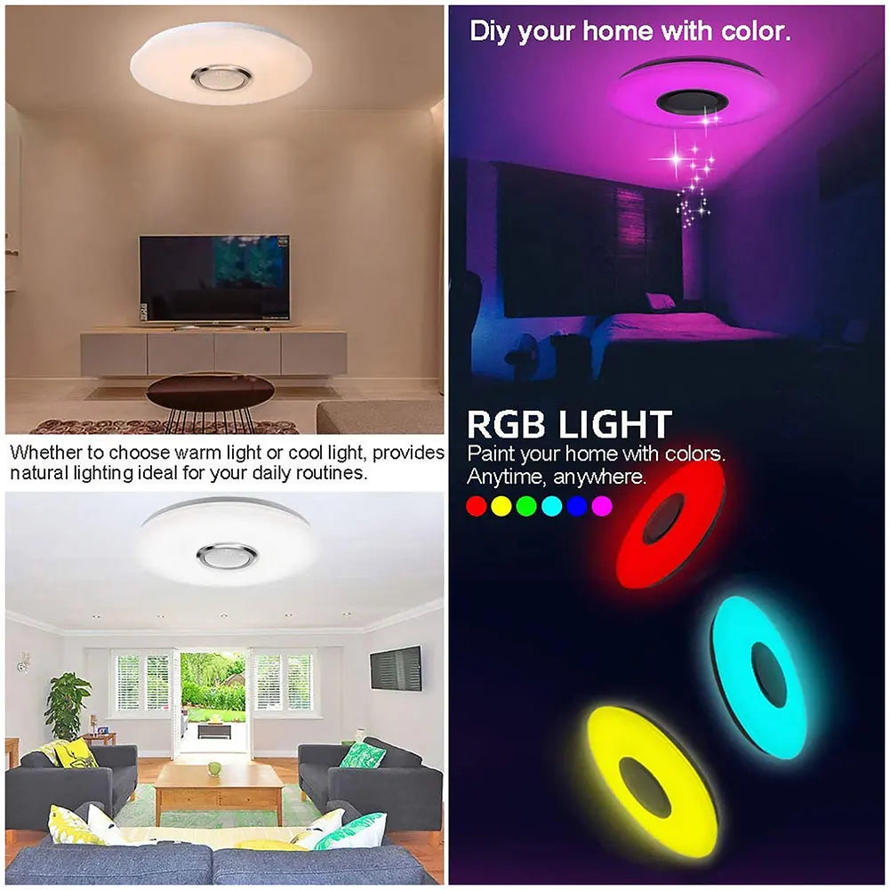 LED Ceiling Light Smart Bluetooth Speaker