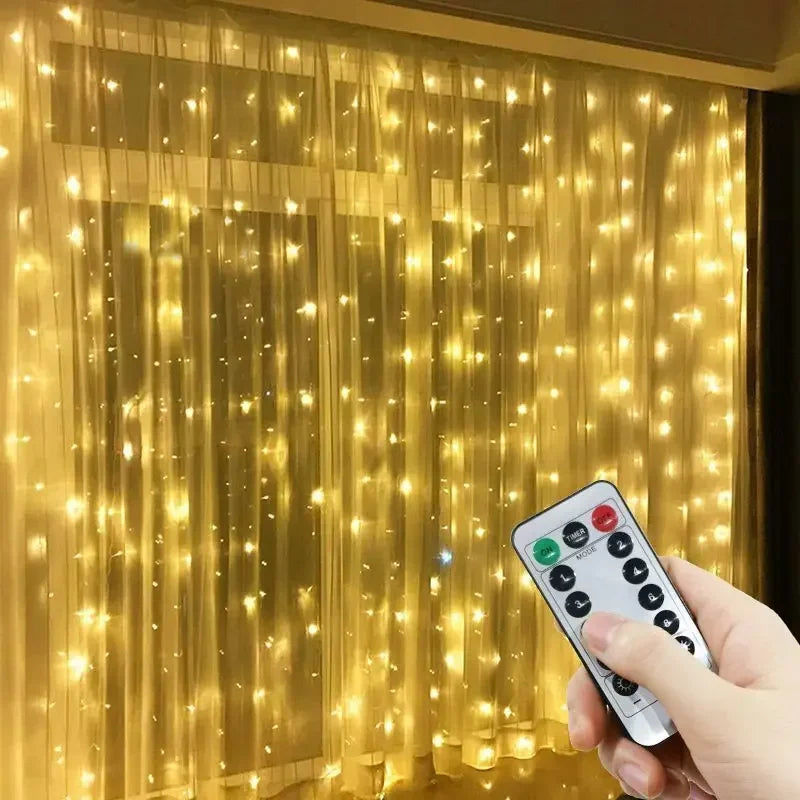 USB LED Curtain String Lights