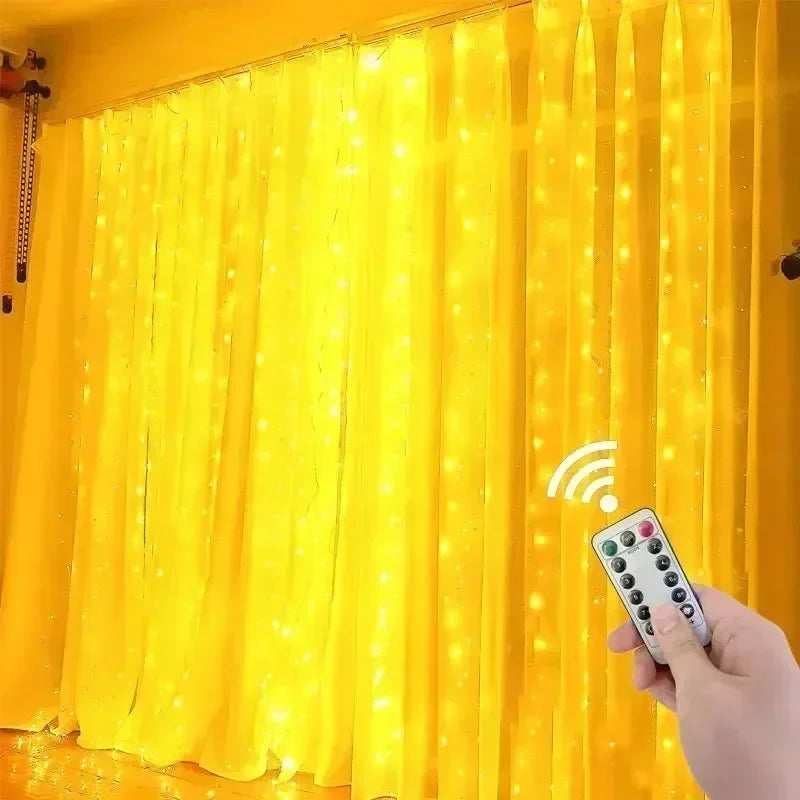 USB LED Curtain String Lights