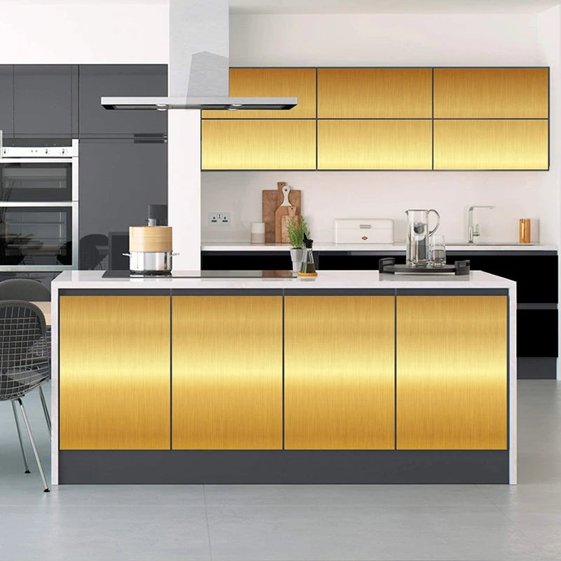 Gold Metal Self-Adhesive Wallpaper