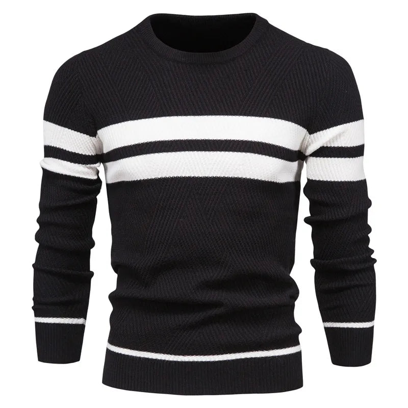 Men’s Patchwork Pullover Sweater