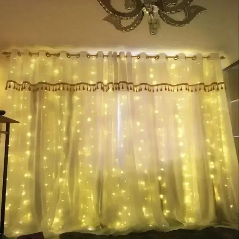 USB LED Curtain String Lights
