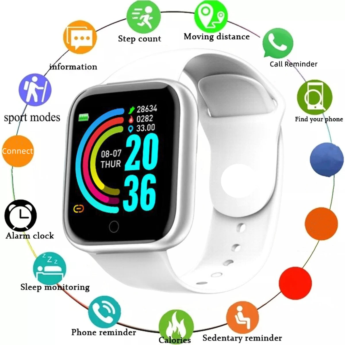 Fitness Smartwatch Android iOS Compatible