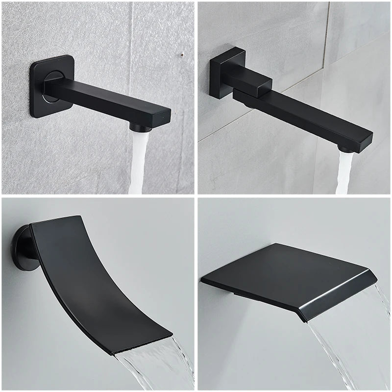 Black Concealed Shower Set