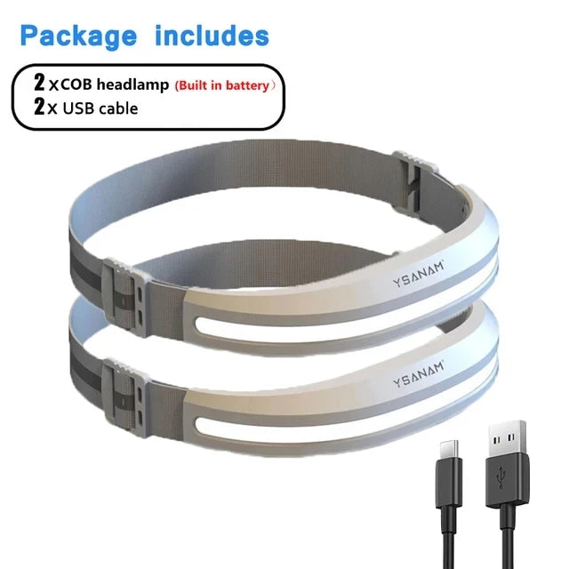 USB Rechargeable COB Headlamp