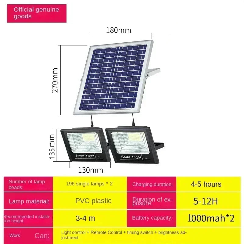 Outdoor Solar LED Flood Light – 50W–500W