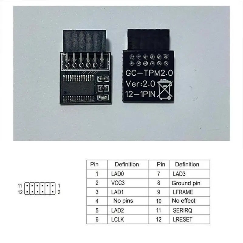 TPM 2.0 Security Module 14Pin