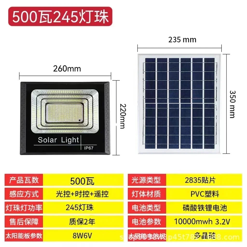 Outdoor Solar LED Flood Light – 50W–500W