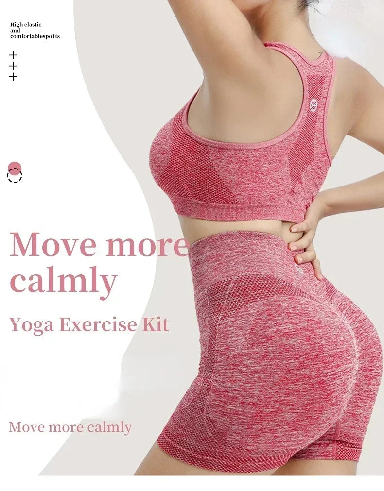 Yoga Set Gym Shorts Women Sport Bras Workout