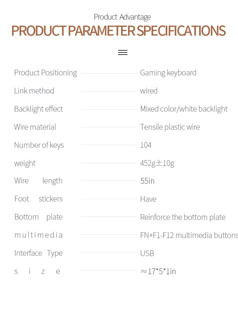 Wired Gaming Keyboard