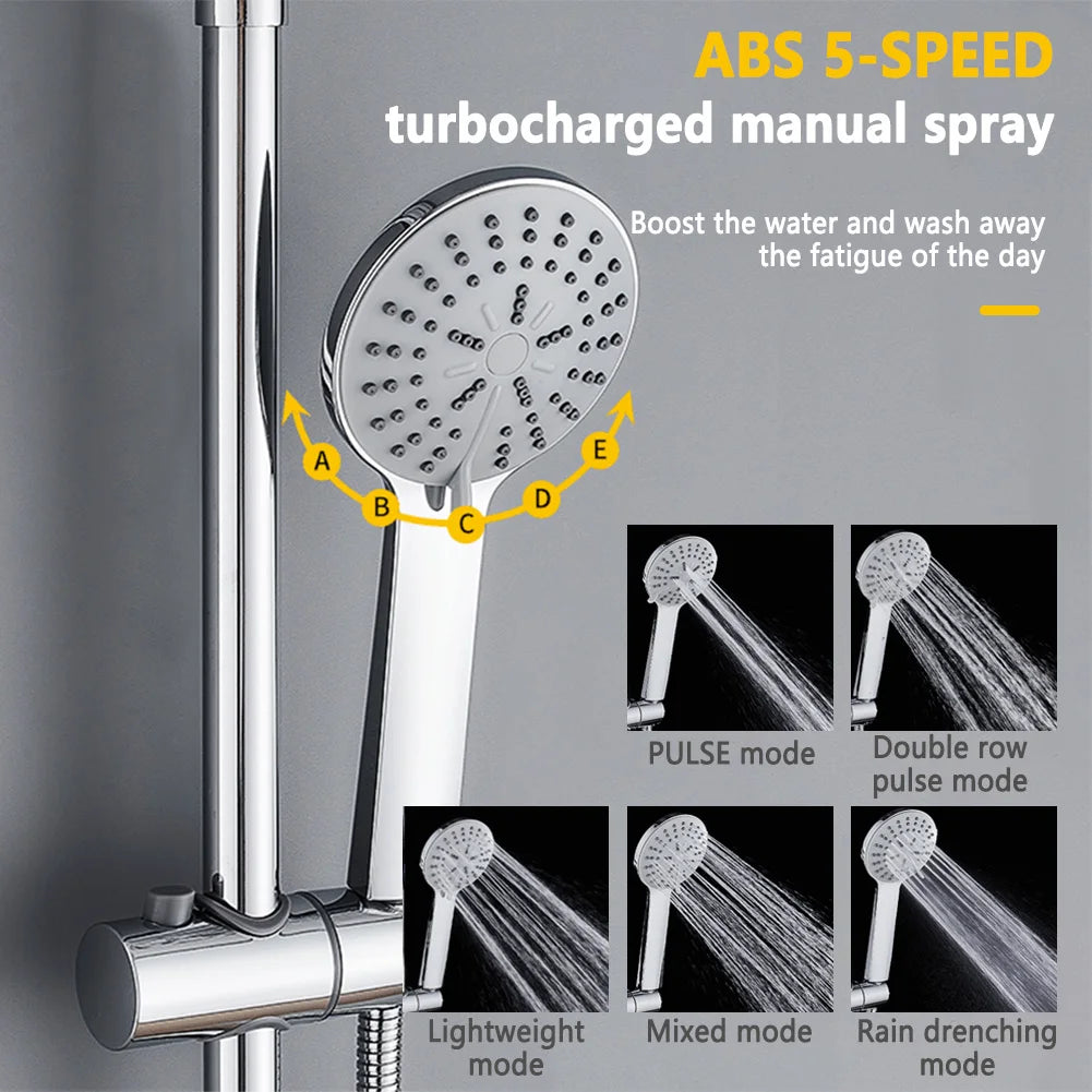 360° Rotatable Rainfall Shower Set