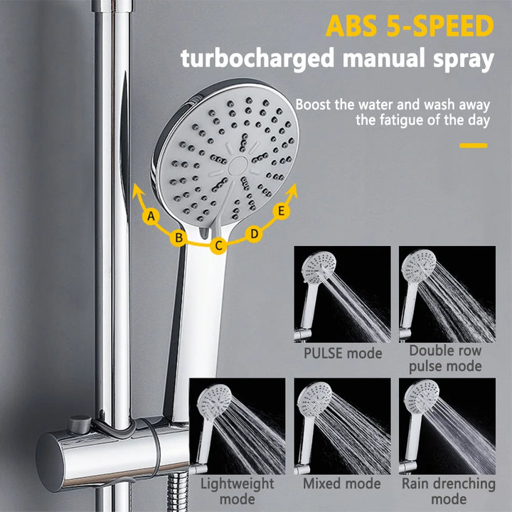 360° Rotatable Rainfall Shower Set