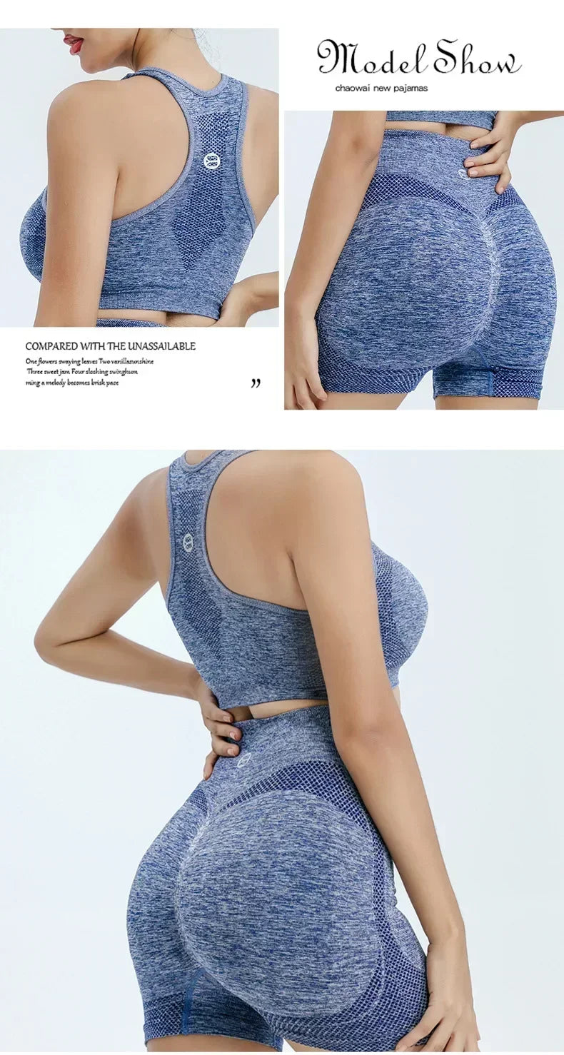 Yoga Set Gym Shorts Women Sport Bras Workout