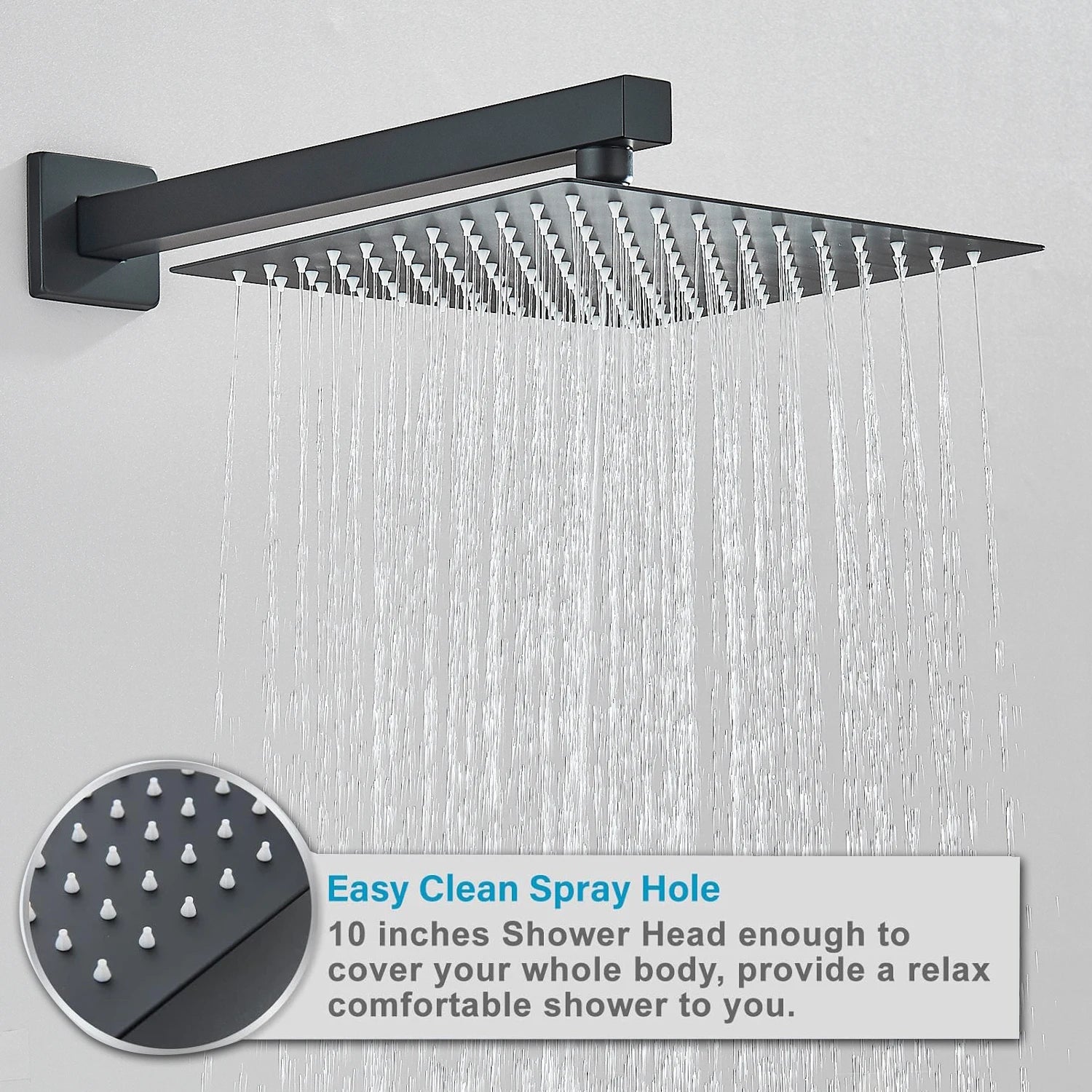 Black Concealed Shower Set