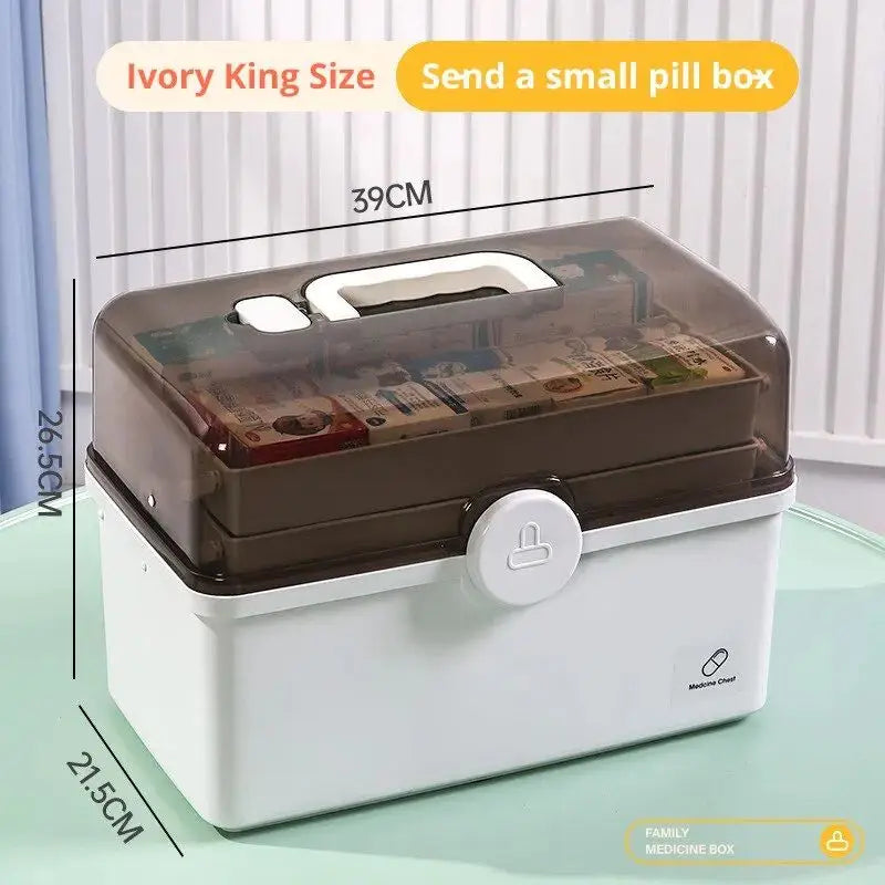 Large White Home Medicine Box