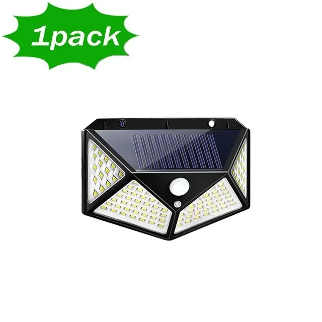 100 LED Solar Motion Wall Light