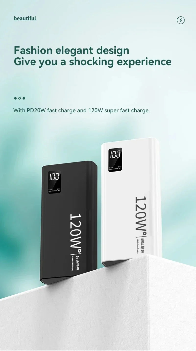 120W 50000mAh Fast Charging Power Bank