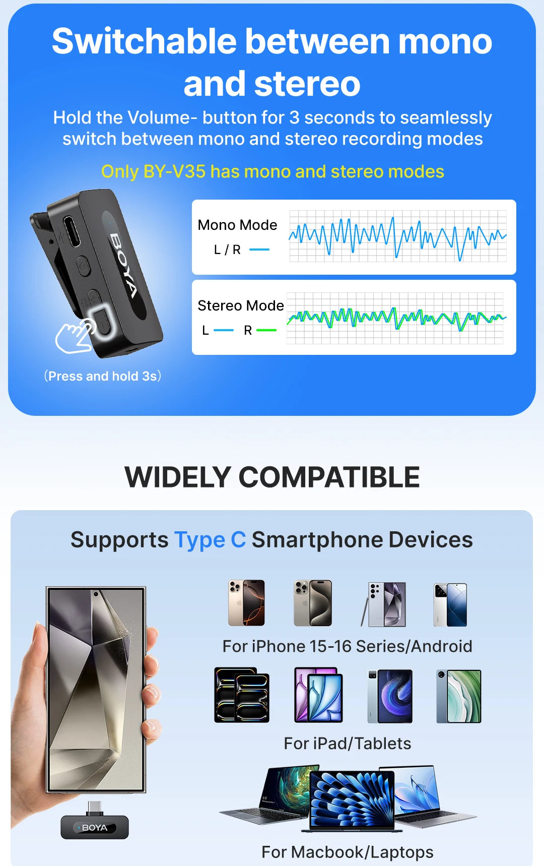 BOYA Wireless Lavalier Microphone System