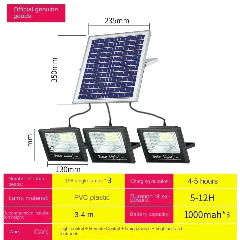 Outdoor Solar LED Flood Light – 50W–500W