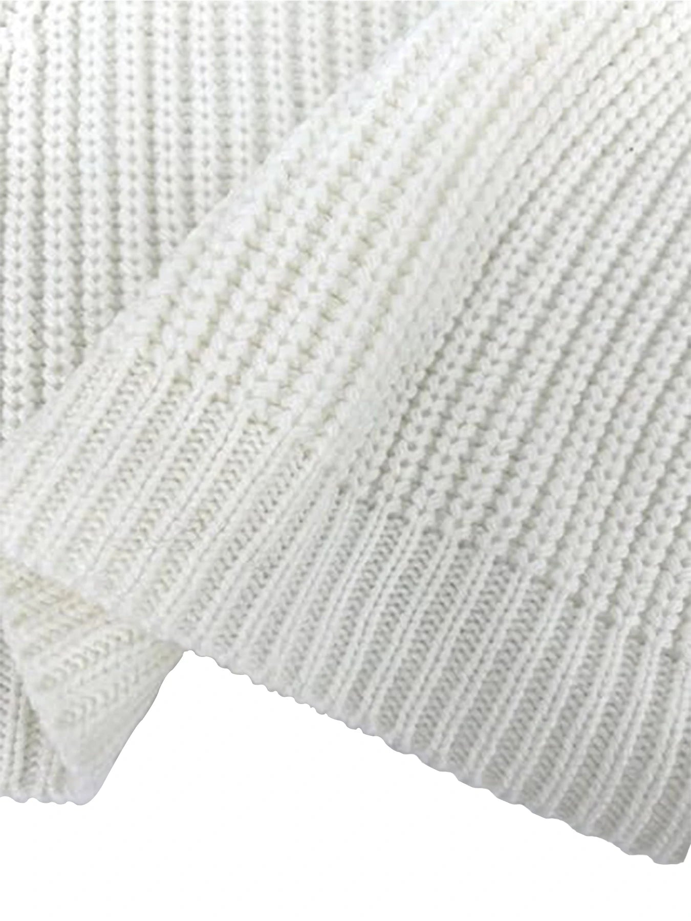 Elegant Solid Color Ribbed Knitted Cardigan