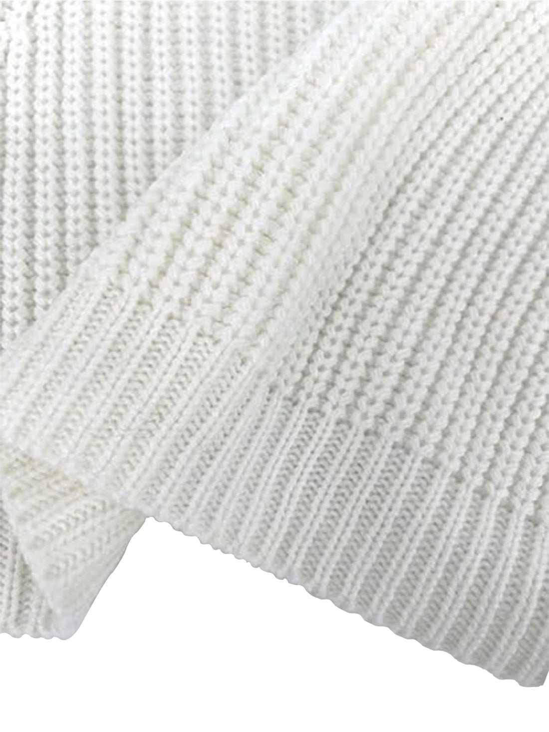 Elegant Solid Color Ribbed Knitted Cardigan