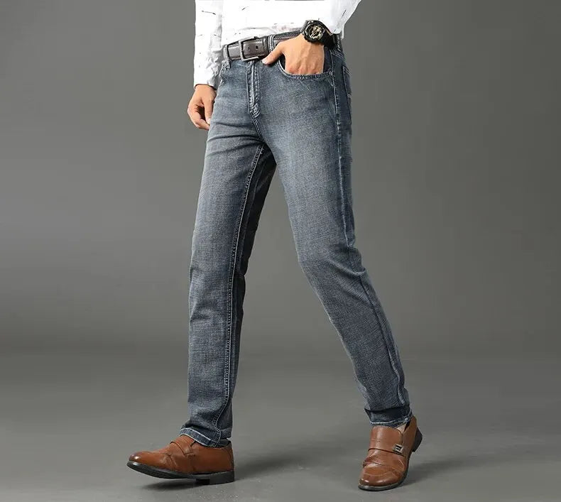 Men's Business Casual Straight Jeans