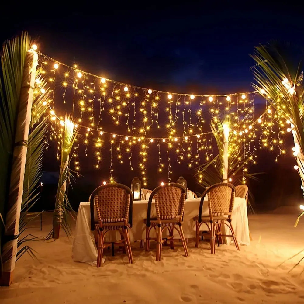 ED Icicle Curtain Lights
