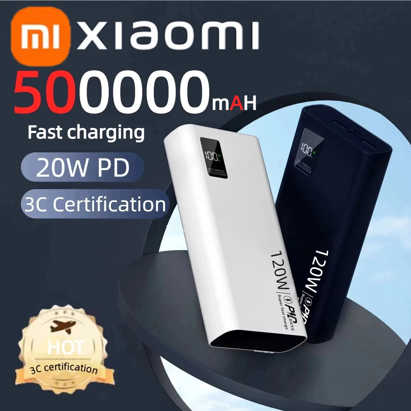 120W 50000mAh Fast Charging Power Bank