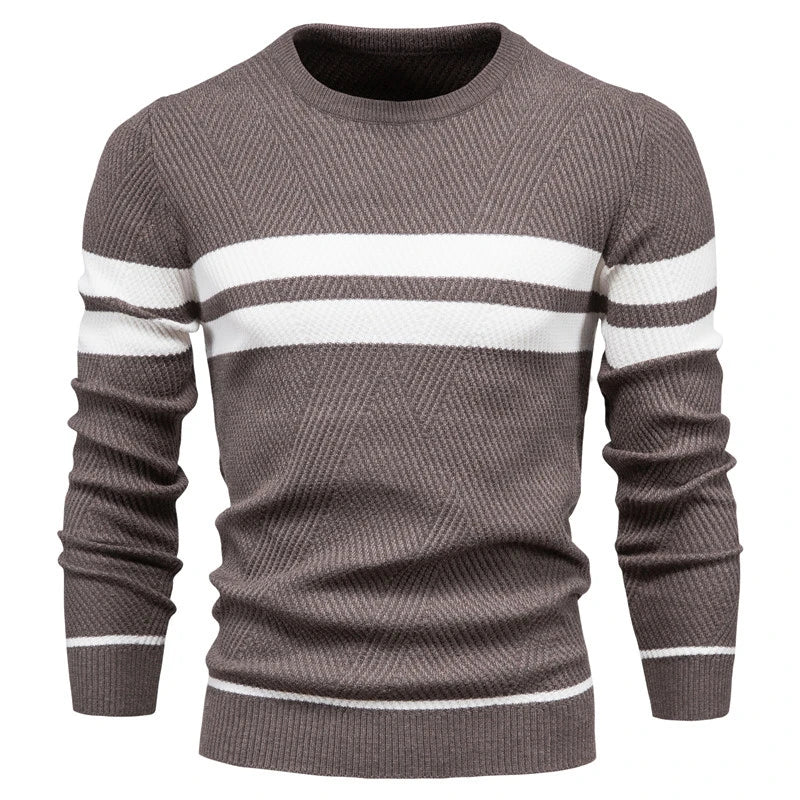 Men’s Patchwork Pullover Sweater