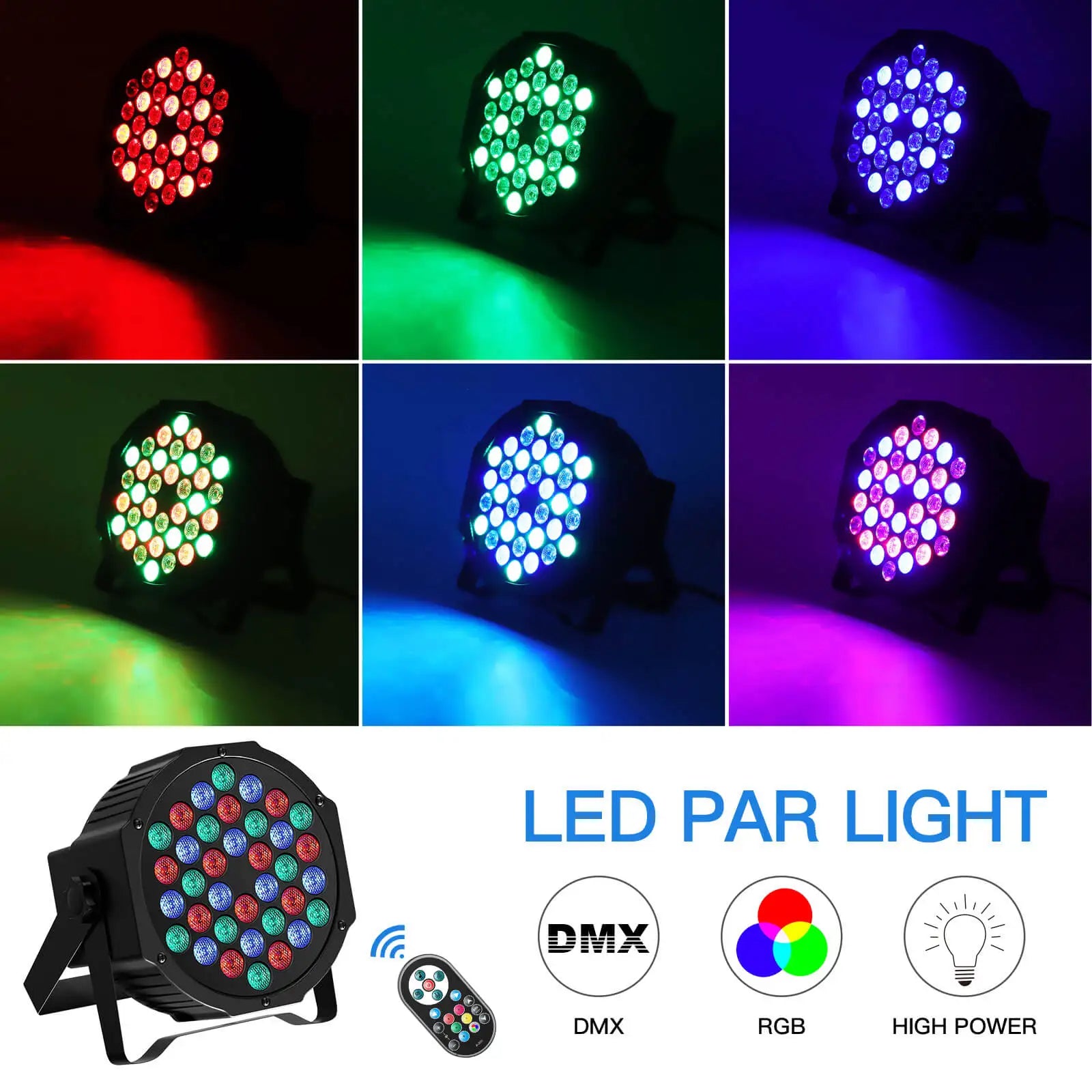 2PCS RGB Stage Par Lights