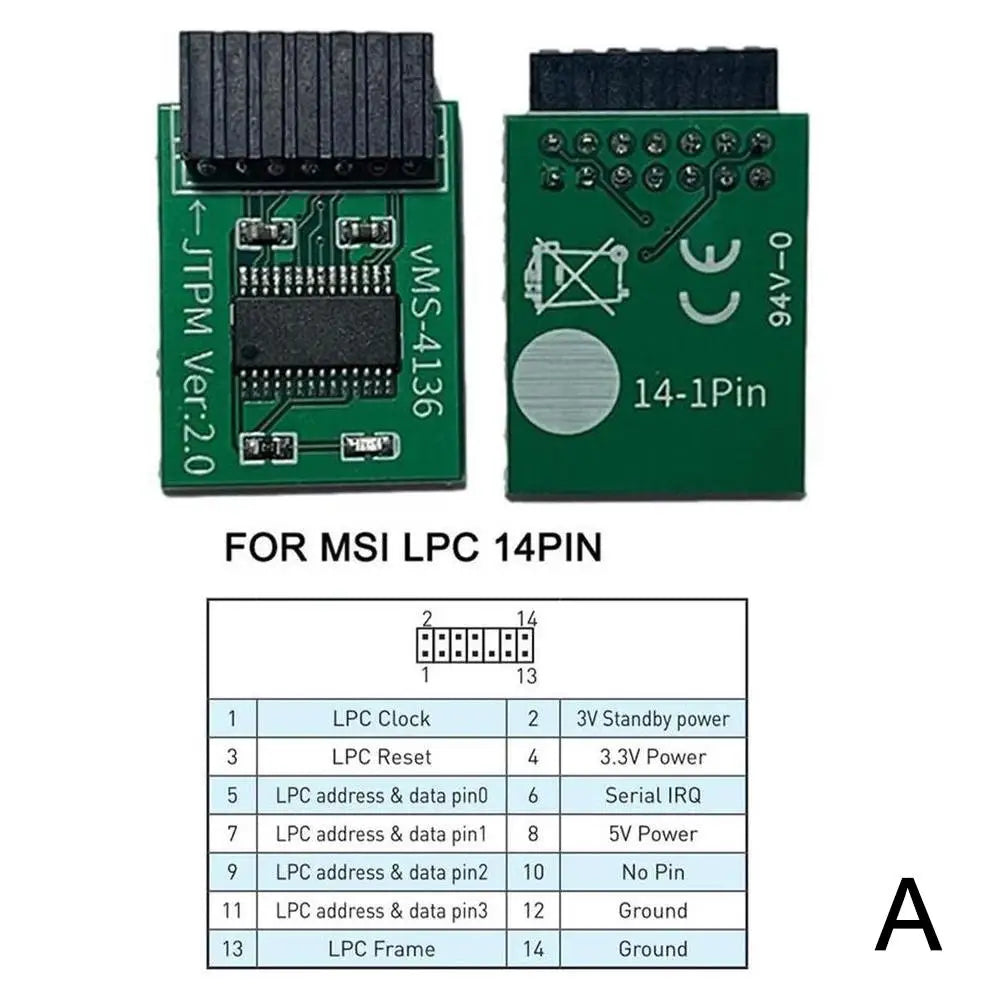 TPM 2.0 Security Module 14Pin