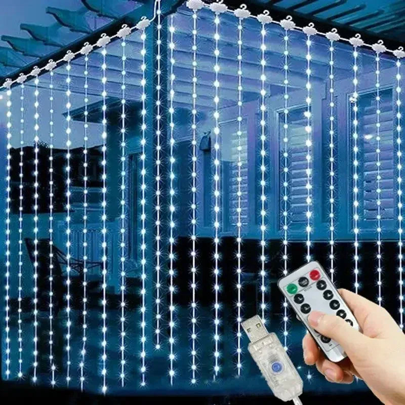 USB LED Curtain String Lights