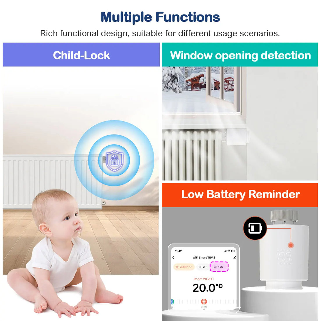Smart Thermostat TRV Valve – Zigbee/WiFi