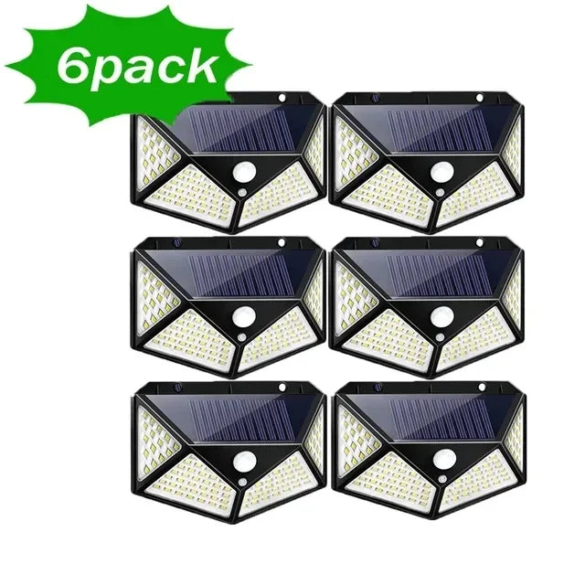 100 LED Solar Motion Wall Light