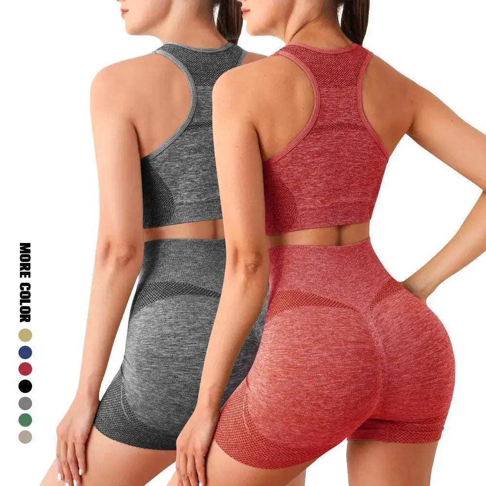 Yoga Set Gym Shorts Women Sport Bras Workout