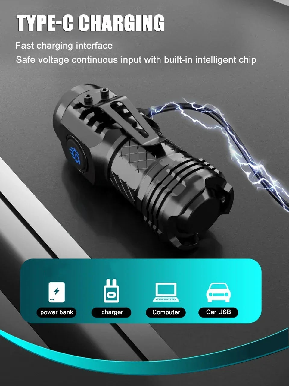 High-Quality LED Rechargeable Flashlight