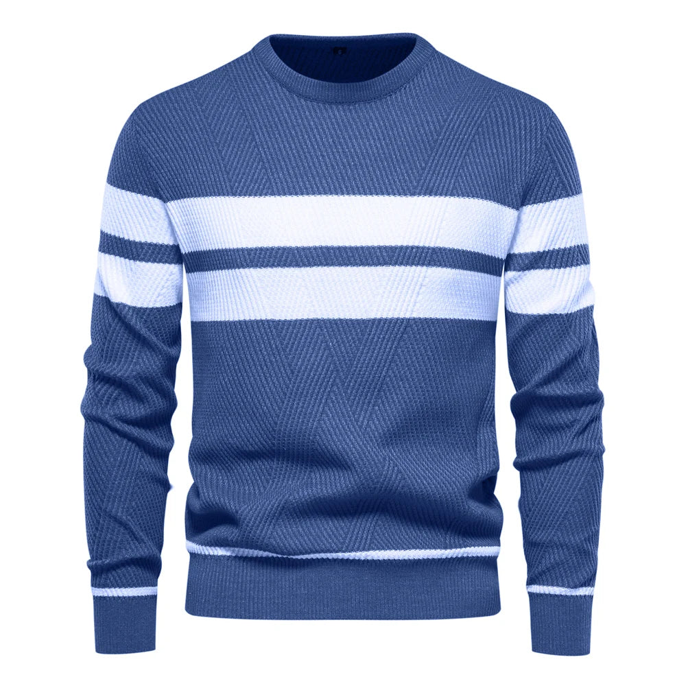 Men’s Patchwork Pullover Sweater