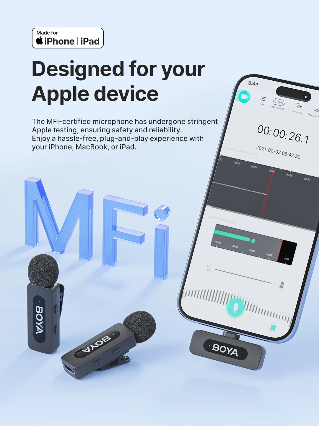 BOYA Wireless Lavalier Microphone System